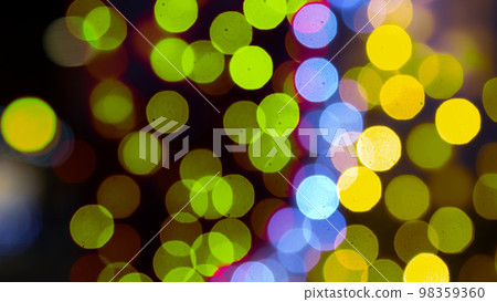 background blurred abstraction of colored lanterns and decorations. 98359360