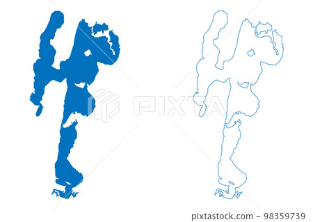 Lake St. Lucia (Africa, Republic of South Africa, RSA) map vector illustration, scribble sketch Saint Lucia map Lake St. Lucia (Africa, Republic of South Africa, RSA) map vector illustration, scribble sketch Saint Lucia map 98359739