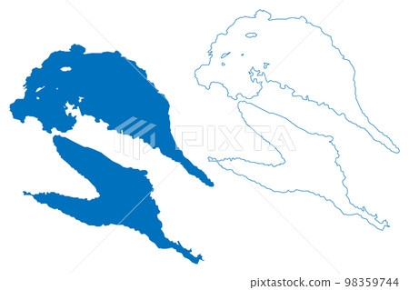 Lake Dellensjoarna or Northern Dellen and Southern Dellen (Kingdom of Sweden) map vector illustration, scribble sketch Dellensjoarna map Lake Dellensjoarna or Northern Dellen and Southern Dellen (Kingdom of Sweden) map vector illustration, scribble sketch Dellensjoarna map 98359744