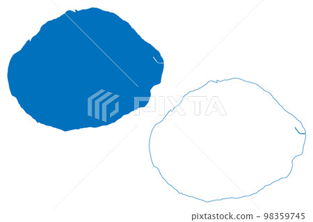 Lake Elton (Russia, Russian Federation, Volgograd Oblast) map vector illustration, scribble sketch map 98359745