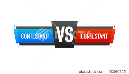 Modern versus battle isolated on white background. Vs battle between contestants, fighters or teams. Vector illustration. 98360225