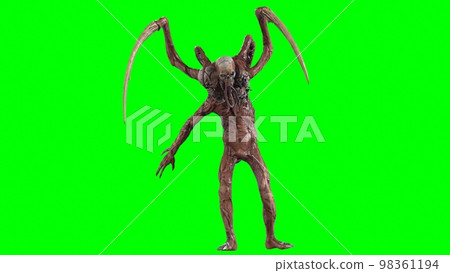 Demon mutant mythical monster 3d render image 98361194