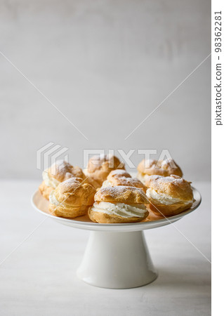 plate of cream puffs plate of cream puffs 98362281