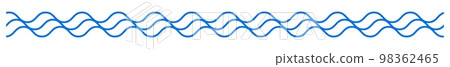 Linear waves. Blue pattern. Seamless water border Linear waves. Blue pattern. Seamless water border 98362465