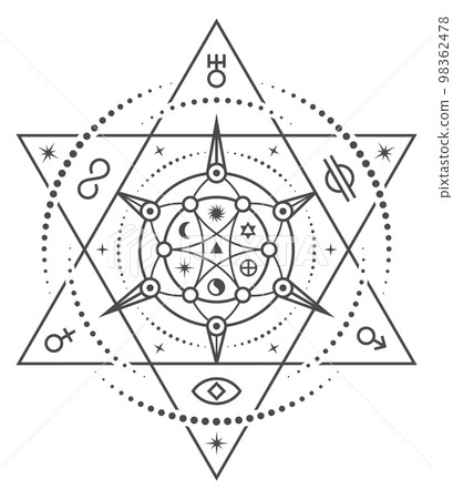 Spiritual ritual element. Ancient astrology sacred geometry Spiritual ritual element. Ancient astrology sacred geometry 98362478