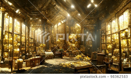 幻想真實背景_黃金 98362583