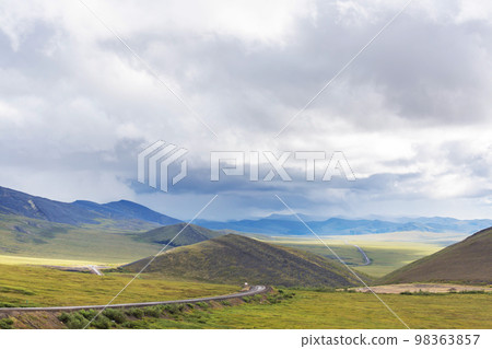 Road in tundra Road in tundra 98363857