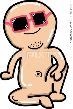 Chillman sitting in floor with sun glasses Chillman sitting in floor with sun glasses 98364493