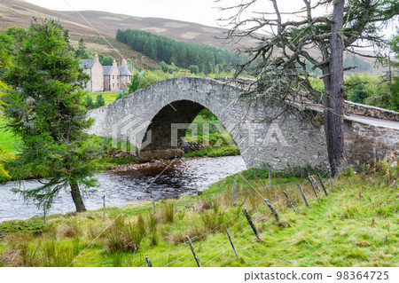 Braenaloin bridge across Braenaloin Burn in Aberdeenshire, Scotland. Braenaloin bridge across Braenaloin Burn in Aberdeenshire, Scotland. 98364725