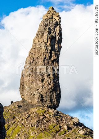 Rocky pinnacle of the Old Man of Storr cliffs in the Isle of Skye in Scotland. Rocky pinnacle of the Old Man of Storr cliffs in the Isle of Skye in Scotland. 98365308