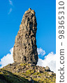 A rocky pinnacle of the Old Man of Storr cliffs in the Isle of Skye in Scotland. 98365310