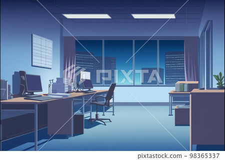 night office landscape illustration night office landscape illustration 98365337