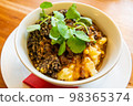 Modern take on haggis, tatties and neeps in Scotland. 98365374