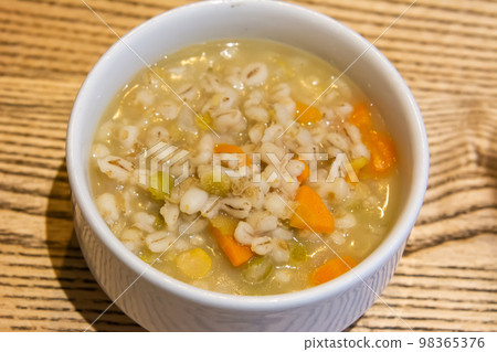 Pearl-barley soup in Scotland. 98365376