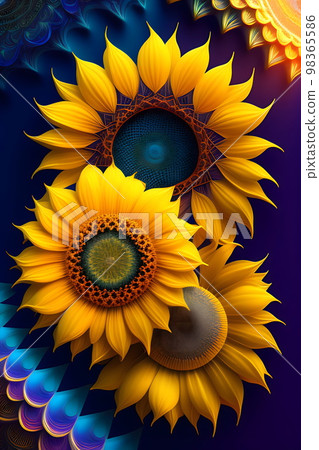 art design sunflower 98365586