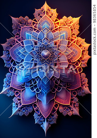 Art design snowflake fractal art Art design snowflake fractal art 98365854