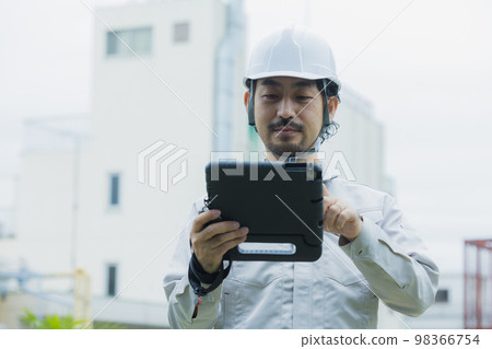 Man in work clothes Building maintenance 98366754