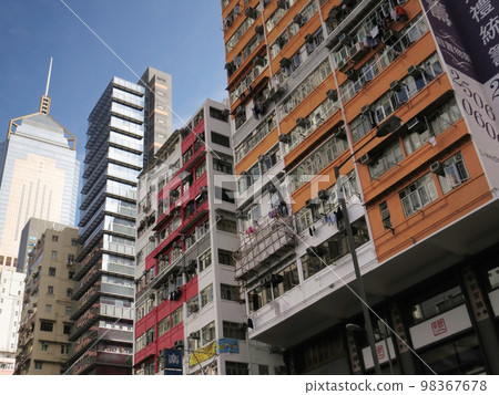 old building in Wan Chai district, Hong Kong 2013 Feb 2 98367678