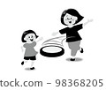 Dodgebee monochrome illustration 98368205