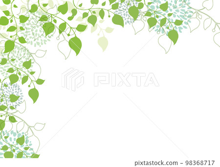 Scandinavian style flower material background frame stylish watercolor flower green plant 98368717