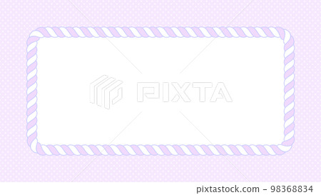 Simple and cute frame made with pastel color low pastel color and polka dot background - 16:9 98368834