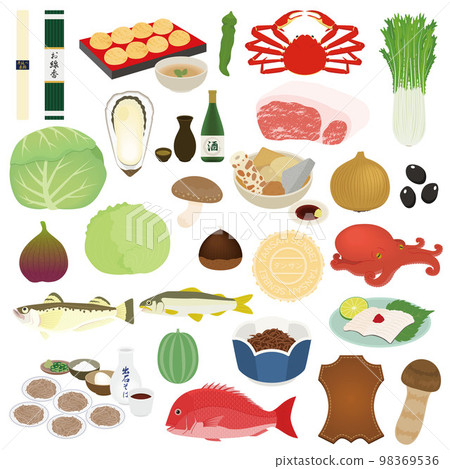 Illustration of special products of Hyogo Prefecture 98369536