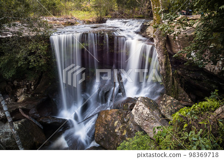 Pen Pob Mai Waterfall in Phu Kradueng National Park of Loei province of Thailand. 98369718