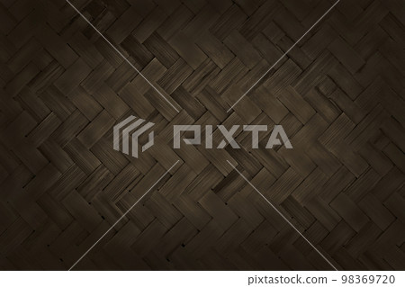 Brown weave bamboo pattern, woven rattan mat texture for background and design art work. 98369720