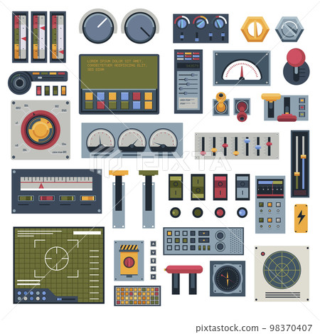 Panel of control, radar and buttons industries 98370407