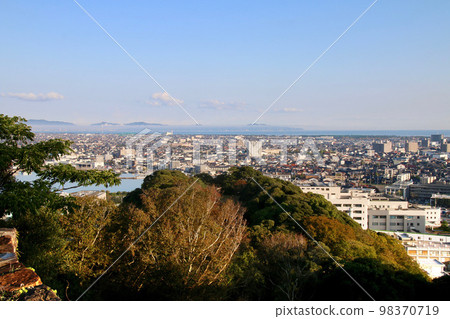 View from Honmaru/Northwest/Yonago Castle Ruins (Yonago City, Tottori Prefecture) View from Honmaru/Northwest/Yonago Castle Ruins (Yonago City, Tottori Prefecture) 98370719