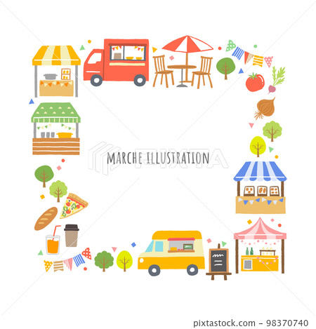 Marche frame illustration 98370740