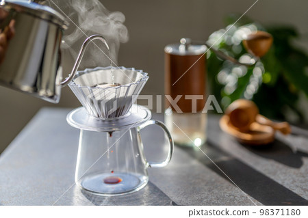 Coffee coffee hand drip ORIGAMI extraction steam metal counter 98371180