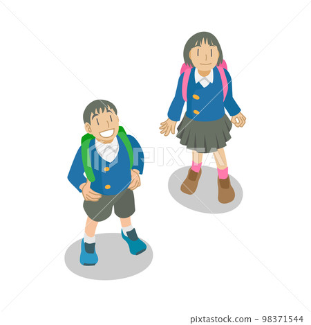 仰望天空的小學生 98371544