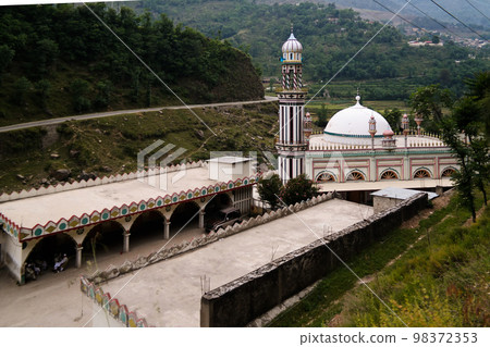 Exterior view to Darul Uloom Ishaatul Islam mosque, Khyber Pakhtunkhwa , Pakistan 98372353