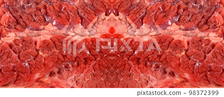 Clean very fresh red raw meat beef, cow meat texture 98372399