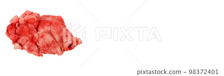 Clean very fresh red raw cow meat beef, banner mock up poster desing 98372401