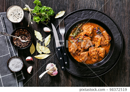 Flemish Stew, carbonnade, meet stew in bowl Flemish Stew, carbonnade, meet stew in bowl 98372519