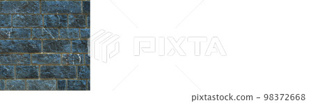 Sturdy blue and gray cut stone wall, seamless lined up, banner mock up poster desing 98372668