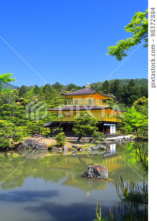 [京都府]綠意盎然的金閣寺 98372884