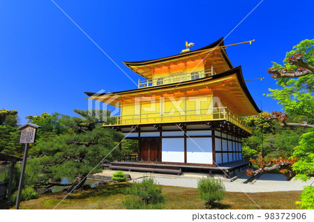 [京都府]初夏的金閣寺（六園寺） 98372906