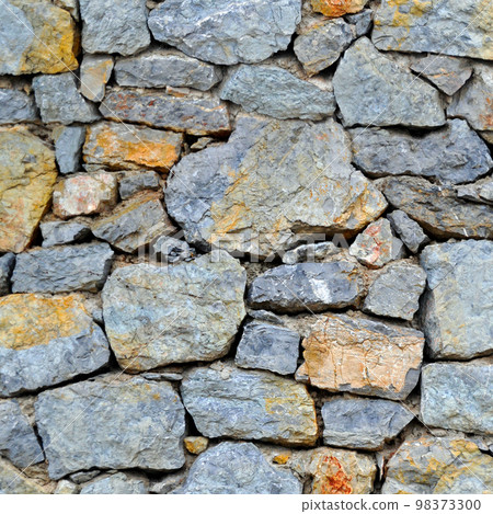 Sturdy blue and gray cut stone wall, seamless lined up Sturdy blue and gray cut stone wall, seamless lined up 98373300