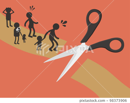 阻礙疏散路線的人_背景橙色 98373906