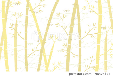 透明背景竹子和日式草紋背景材料(金色) 透明背景竹子和日式草紋背景材料(金色) 98374175