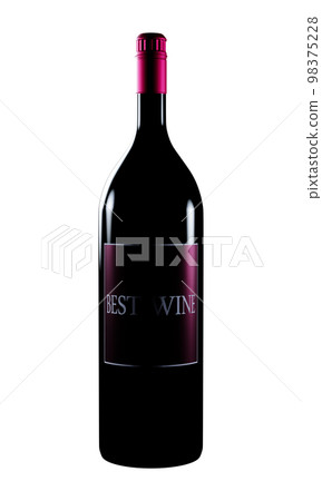3d rendering Bottle of red wine isolated on white background illustration 3d rendering Bottle of red wine isolated on white background illustration 98375228