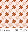 Simple flowers seamless pattern 98375522