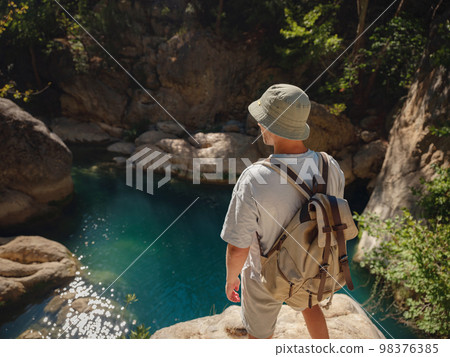Turkey travel, mediterranean area on warm summer day 98376385