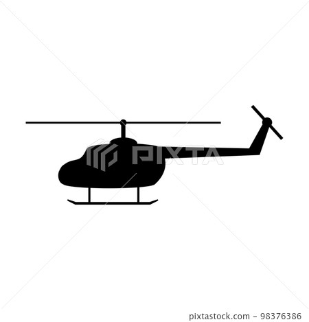 Helicopter icon on white. Helicopter icon on white. 98376386