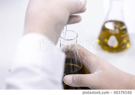 Biological Oxygen Demand (BOD) testing process in laboratory. 98376580