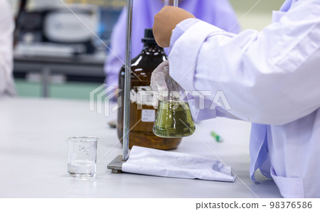 Biological Oxygen Demand (BOD) testing process in laboratory. Biological Oxygen Demand (BOD) testing process in laboratory. 98376586