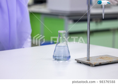 Biological Oxygen Demand (BOD) testing process in laboratory. 98376588